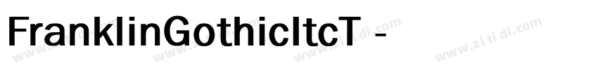 FranklinGothicItcT 字体转换